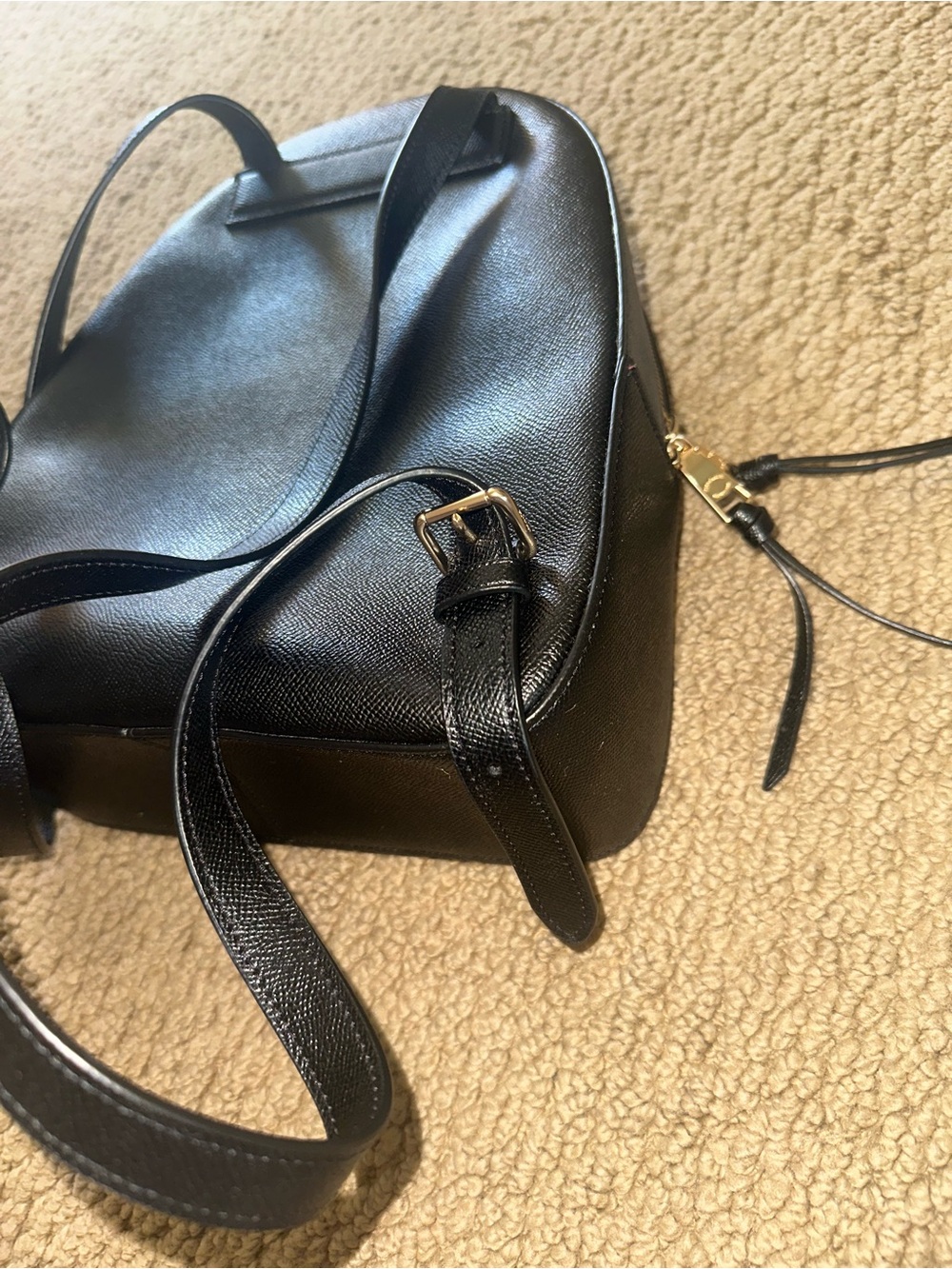 NEVER USED- Coach Jordyn Backpack in Black Leather with C Design - Picture 12 of 15